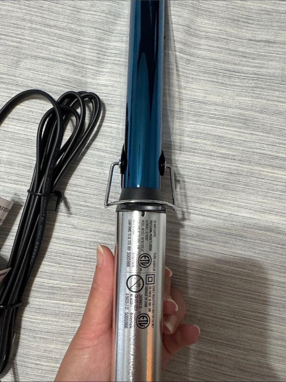 BabylissPRO 1 in Nano Titanium Professional Curling Iron with Extended Barrel
